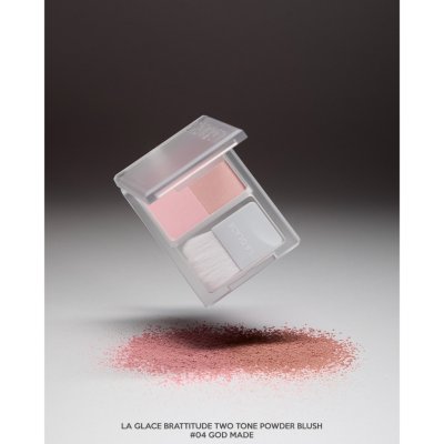 La Glace Brattitude Two Tone Powder Blush (4g) ลากลาส บลัชฝุ่น
