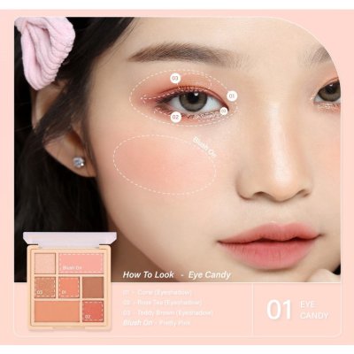 Meilinda Color Code Blush&Eye Palette เมลินดา พาเลทท์อายแชโดว์ พร้อมบลัชออน