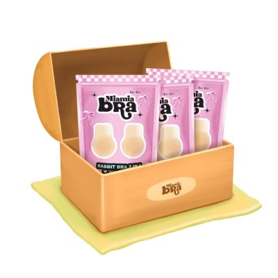 Miamia.bra Rabbit Bra 2 in 1 (1 กล่องมี 1 คู่) ปิดจุกกระต่าย