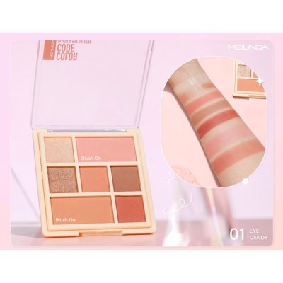 Meilinda Color Code Blush&Eye Palette เมลินดา พาเลทท์อายแชโดว์ พร้อมบลัชออน