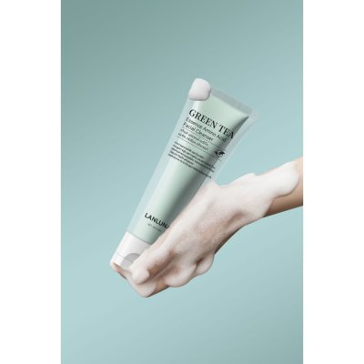 Lanluna GREEN TEA ESSENCE AMINO ACID FACIAL CLEANSER (120g) กรีนที เอสเซนส์ อะมิโน แอซิด เฟเชียล คลีนเซอร์