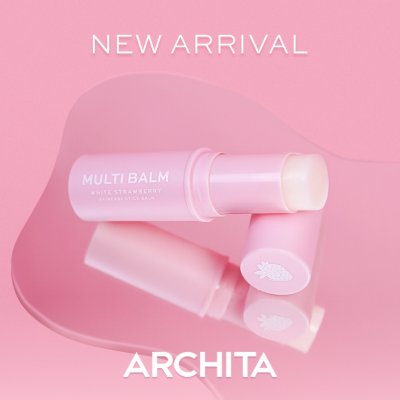 Archita White Strawberry Skincare Stick Balm (7g) อาชิตา สกินแคร์ สติ๊ก
