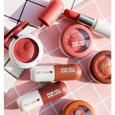 Nee Cara Pink Pill For Love Eye & Lip N402 นีคารา พิงค์ ฟิล ฟอร์ เลิฟ อายแชร์โดว์+ลิปสติก
