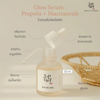 Beauty of Joseon Glow Serum Propolis + Niacinamide (30ml) บิวตี้ ออฟ โชซอน เซรั่มบำรุงผิวหน้าสำหรับปัญหารูขุมขนกว้าง