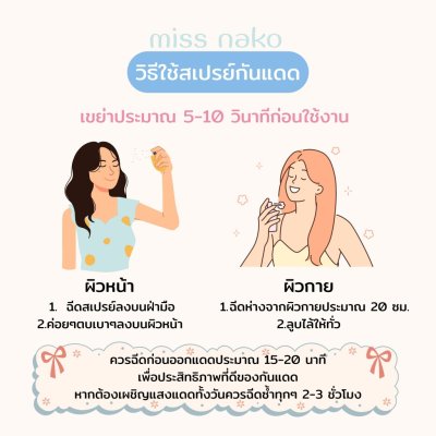 MISS NAKO SUNSCREEN SPRAY (100ml) มิส นาโกะ ซันสกรีน สเปรย์