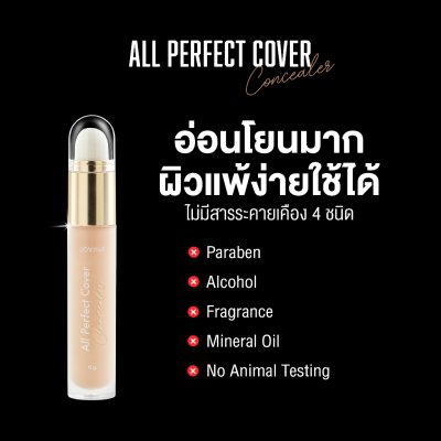 Jovina All Perfect Cover Concealer 6ml คอนซีลเลอร์ ปกปิดจุดด่างดำ รอยสิว รอยคล้ำใต้ตา