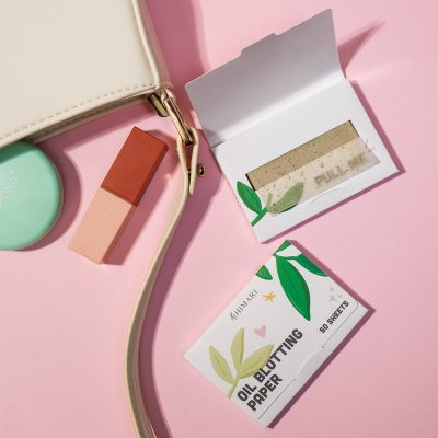 Himari Oil Blotting Paper (1 กล่องมี 50 แผ่น) ฮิมาริ กระดาษซับมัน จากใบชาเขียวธรรมชาติจากญี่ปุ่น