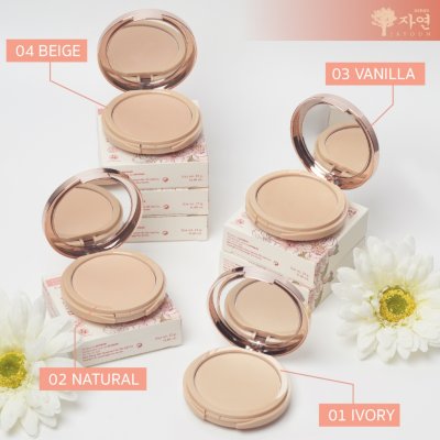 )Jayoun Whitening Uv Protection Powder Cake (13g) แจยอน แป้งพัฟคอลลาเจน ผสมรองพื้น