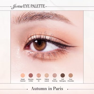 Jovina in Paris Eye Palette (14.5g) โจวีน่า พาเลตอายแชโดว์ ภายใต้คอนเซ็ปต์สองฤดูในเมืองปารีสสุดโรแมนติก