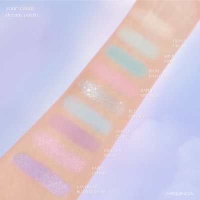 Meilinda Your Candy Dream Palette เมลินดา อายแชโดว์ เนื้อฉ่ำเล่นแสง ให้เปลือกตาเปล่งประกายสดใส
