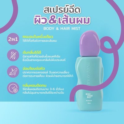 Parmayard Body & Hair Mist (100ml) พาร์มายาส บอดี้&แฮร์มิสท์ สเปรย์น้ำหอมฉีดผิวกายและเส้นผม