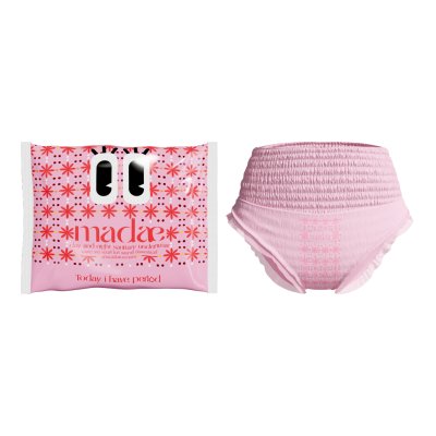 Madae Day And Night Sanitary Underwear (1 กล่องมี 2 ชิ้น) มาเดย์ เดย์ แอนด์ ไนท์ แสนิทารี่ อันเดอร์แวร์ ผ้าอนามัยแบบกางเ
