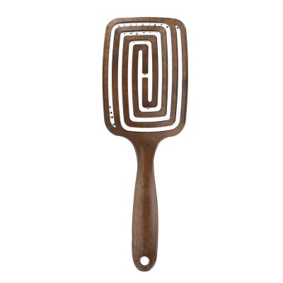 Yao Hairbrush Moving Square Brush (Wooden Texture) เย่า แปรงหวีผม แก้ผมพันกัน เหมาะสำหรับคนที่ผมยาว