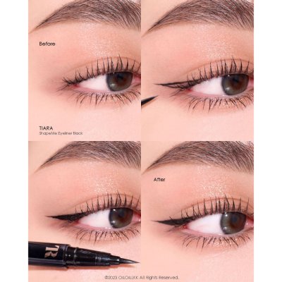 Tiara ShapeMe Eyeliner Black เทียร่า อายไลเนอร์สีดำสนิท เส้นเรียวเล็ก