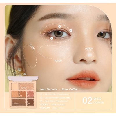 Meilinda Color Code Blush&Eye Palette เมลินดา พาเลทท์อายแชโดว์ พร้อมบลัชออน