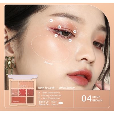 Meilinda Color Code Blush&Eye Palette เมลินดา พาเลทท์อายแชโดว์ พร้อมบลัชออน