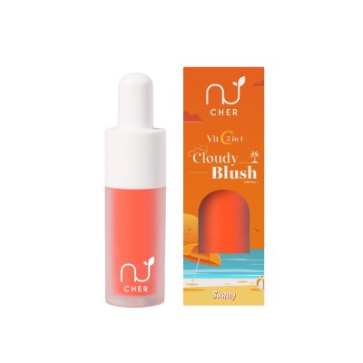 Cher Skincare Vit C 3 In 1 Cloudy Blush (Oil- Free) (4g) บลัชออนเนื้อกำมะหยี่