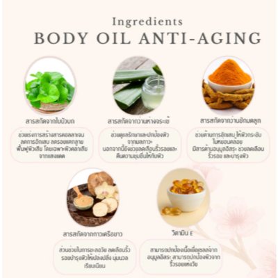 Trong Montra Body Oil Anti Aging Thai Natural Ingredients (100ml) ตรองมนต์ตรา น้ำมันบำรุงผิว
