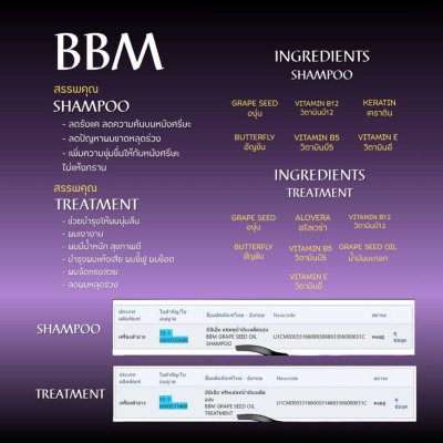 Bbmth Shampoo Bbm (500ml) แชมพูบีบีเอ็ม