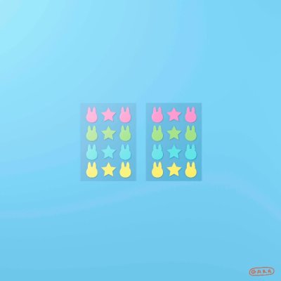 Grrrbeauty Bunny Star Grrr Hydrocolloid Acne Patches (2 แผ่น 24 ชิ้น) เกอบิวตี้ แผ่นแปะ ลาย bunny star