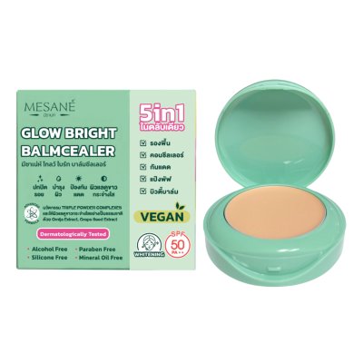 Mesane Glow Bright Balmcealer (5g) มีซาเน่ห์ แป้ง เนื้อบาล์ม สูตรเพื่อผิวกระจ่างใส บางเบา