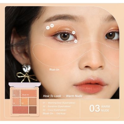 Meilinda Color Code Blush&Eye Palette เมลินดา พาเลทท์อายแชโดว์ พร้อมบลัชออน