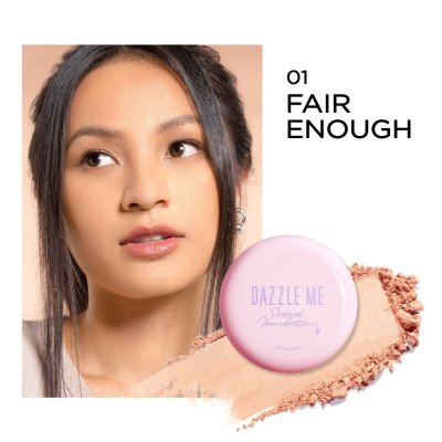 Dazzle Me Muse Pressed Foundation แดซเซิล มี แป้งผสมรองพื้นเนื้อบางเบา ติดทน คุมมัน