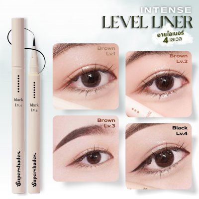  Supershades Intense Level Liner ไลเนอร์4เลเวล เขียนได้ทั้งตา คิ้ว dolly eye ติดทนกันน้ำ