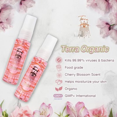 TERRA ORGANIC MOISTURIZING SANITIZER SPRAY เทอร่า ออร์แกนิค มอยส์เจอไรซิ่ง ซานิไทเซอร์ สเปรย์
