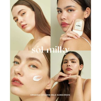 Sóllie Sól Milky Organic Vitamin Milk Sunscreen SPF50 PA++++ | โซลลี่ กันแดด น้ำนมออร์แกนิค