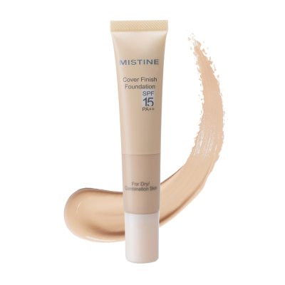 Mistine Cover Finish Foundation SPF15 PA++ มิสทีน ครีมรองพื้น ปกปิดติดทน คุมมัน เพิ่มความชุ่มชื่น เบาสบายผิว