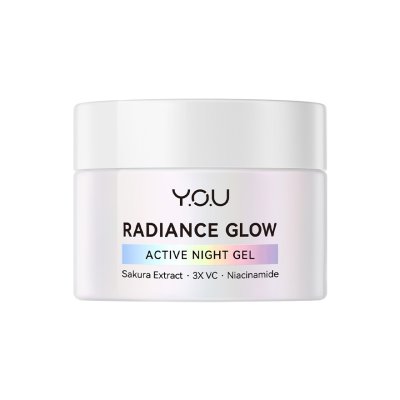 Y.O.U Radiance Glow Active Night Gel 50g เจลบำรุงผิวหน้าสูตรกลางคืน เนื้อสัมผัสบางเบา พร้อมกลิ่นหอมอ่อนๆ จากดอกลาเวนเดอร