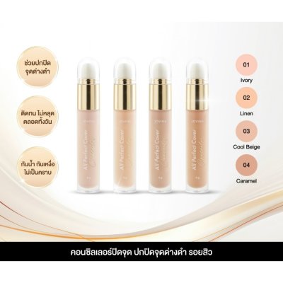 Jovina All Perfect Cover Concealer 6ml คอนซีลเลอร์ ปกปิดจุดด่างดำ รอยสิว รอยคล้ำใต้ตา