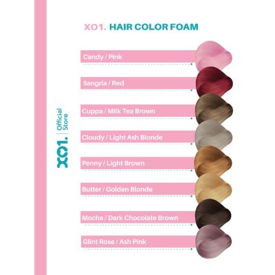 XO1. Hair Color Foam (30ml) เอ็กซ์โอวัน. แฮร์ คัลเลอร์ โฟม ผลิตภัณฑ์เปลี่ยนสีผม