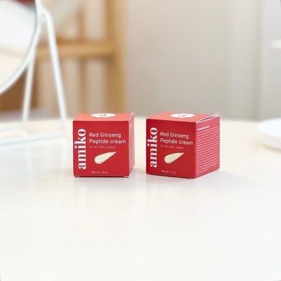 Amiko Red Ginseng Peptide Cream (10g) อะมิโกะ ครีมโสมแดงแก้มเด็ก