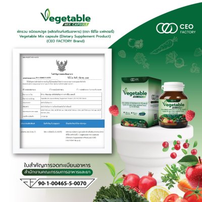 CEO Vegetable Mix Capsule (30g) ผงผัก มิกซ์ แคปซูล