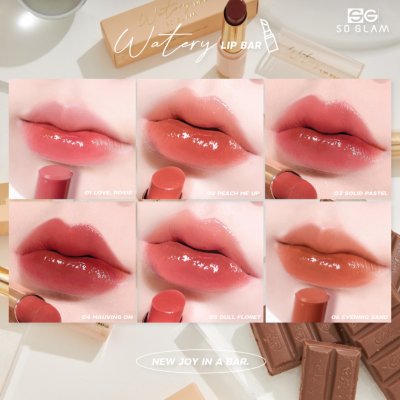 So Glam Watery Lip Bar โซ แกลม ลิปสติกเนื้อกลอสฉ่ำแบบแท่ง