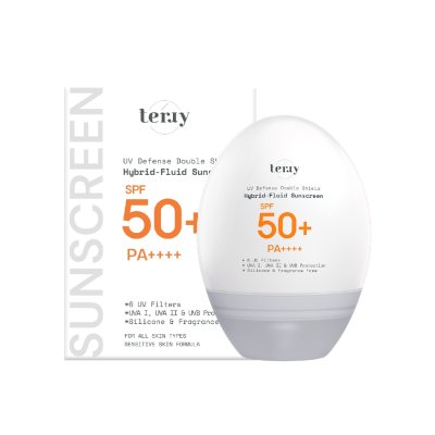 TERRYOFFICIAL UV Defense Double Shield Hybrid-Fluid Sunscreen SPF50+ PA++++ (30g) เธอร์รี่ ยูวี ดิเฟนซ์ ดับเบิ้ล ชีลด์ ไ