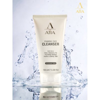 Atia Foaming Face Cleanser (100ml) อาเทีย คลีนเซอร์ล้างหน้าสูตรครีมนุ่มละมุน