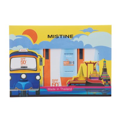 Mistine Box Set Mistine Aqua Base Ultra Protection Matte&Light Facial Sunscreen  Pro SPF50 PA++++  (40ml) มิสทีน เซท