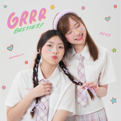 Grrrbeauty Besties Grrrbeauty Hydrocolloid Acne Patches (1 แผ่น 12 ชิ้น) เกอบิวตี้ แผ่นแปะ ลาย Besties