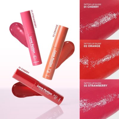 LovePotion Tattoo Lip Gloss (3g) เลิฟโพชั่น ลิปทินท์กลอส