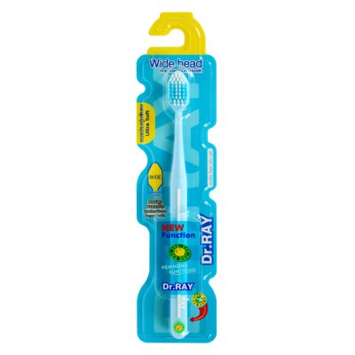 Dr.Ray Wide head คละสี ดอกเตอร์ เรย์ ไวด์ เฮด แปรงฟัน ขนแปรง 2 ชั้น