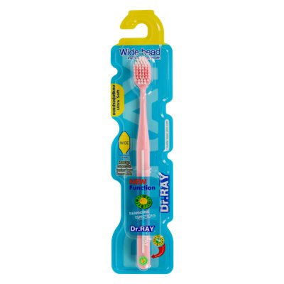 Dr.Ray Wide head คละสี ดอกเตอร์ เรย์ ไวด์ เฮด แปรงฟัน ขนแปรง 2 ชั้น