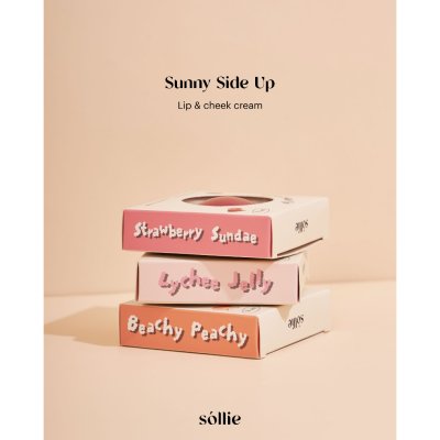 Sóllie Sunny Side Up Lip and Cheek Cream SPF15 โซลลี่ ลิปและบรัชออน ทิ้นท์ เนื้อครีม ติดทนนาน