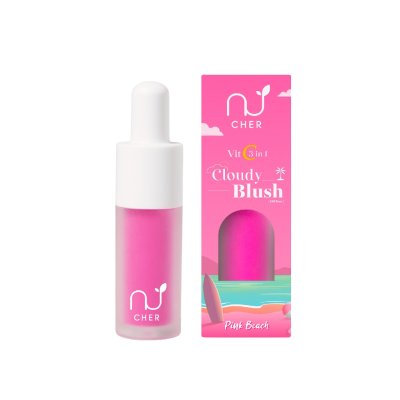 Cher Skincare Vit C 3 In 1 Cloudy Blush (Oil- Free) (4g) บลัชออนเนื้อกำมะหยี่