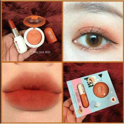 Nee Cara Pink Pill For Love Eye & Lip N402 นีคารา พิงค์ ฟิล ฟอร์ เลิฟ อายแชร์โดว์+ลิปสติก