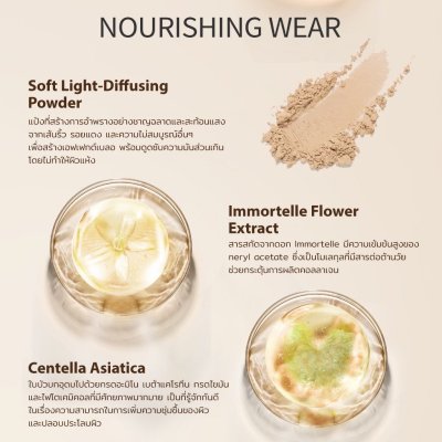 Y.O.U NoutriWear+ Airy Fit Loose Powder แป้งฝุ่นสูตรบางเบา เครื่องสำอางติดทนนาน