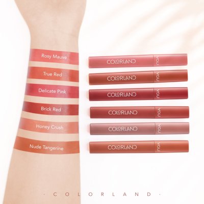 Y.O.U Colorland Powder Mousse Lip Stain วาย โอ ยู ลิปสติก เนื้อมูส บางเบา ไม่หนักปาก ติดทนตลอดวัน
