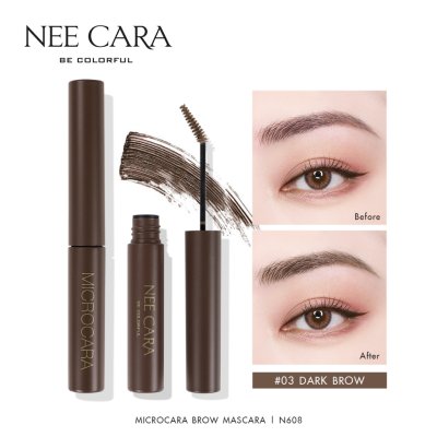 Nee Cara Microcara Brow Mascara N608 (6g) นีคาร่า มาสคาร่าคิ้ว 608